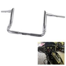 Motorrad-Affen-Aufhänger-Lenker, 38 mm, 12 Zoll, 14 Zoll, 16 Zoll, schwarz/chrom, grob gezahnt, hoher Griff für Harley Street Glide 2007–2023