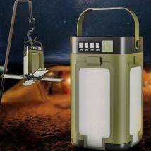 Luce da campeggio portatile esterna solare Ricarica solare Pieghevole 2000mAh Power Bank Display intelligente Lampada da tenda sospesa portatile