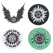 K1084 Supernatural tv Aufkleber für Kleidung Anwendungen Patches auf Kleidung Eisen Bestickt Patch für Rucksack Handtasche Abzeichen