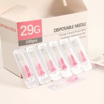 100pcs 29G 13mm Disposable Piercing Needle 13mm Syring Small Painless Needles Injection Eyelid Tool Parts
