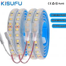 IP68 Wasserdichter LED-Streifen 2835 12V 24V 120LED/m mit 2-Pin-Kabel/DC-Stecker Flexibles Klebeband 3000K/4500K/6000K 1M-20M