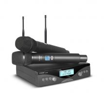 Microfono Wireless G-MARK G320AM professionale UHF 2 canali Karaoke Mic palmare frequenza automatica regolabile 100M