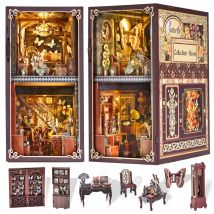 ASLOWSNAIL Butterfly Book nook kit Puzzle 3D in legno casa delle bambole fai da te scaffale modello di costruzione Kit produzione giocattoli di alta qualità
