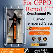 Reno12Pro Vetro temperato per cabina senza polvere per OPPO Reno 12Pro Protezione schermo Reno12 Pro Seconda scatola di incollaggio Pellicola