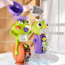 Nuovo giocattolo da bagno con ruota idraulica rana/uccello per bambini Gioco d'acqua per bambini in doccia Spinner regalo Montessori con ventosa Bagno