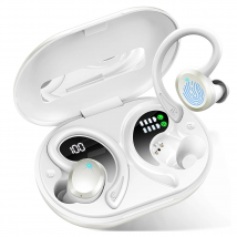 Wireless Earbuds, Bluetooth 5.3 On-Ear Headset, Noise Cancelling Mic, 48H Playtime Sports Headphones for Workout/Running.