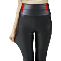 Leather Leggings Winter Fleece Lined Legging Fit High Stretchy Solid Good Elastic Slim Trousers Women ouc1705 Aidayou