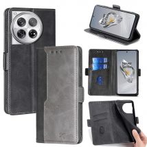 Mode Kontrastfarbe Leder Flip Case für Oneplus 13 Oneplus 12R 12 11R 11 ACE 3V 3 2V 2 Pro Nord N30 SE Multi Card Cover