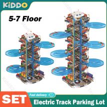 Pista elettrica Parcheggio Spinta a mano Giocattoli Auto a più piani Grande parcheggio Edificio Auto di ingegneria per bambini Giocattoli Assemblare Set