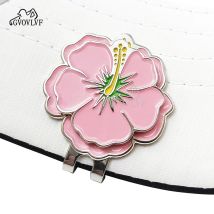 1pc Magnetische Golf Ball Marker und Neuheit Hut Clip Rosa Blume Handschuh Hut Form Clip Golf Tasche Zubehör Gericht geschenk für Golfer