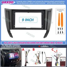 2 Din 9 Inch Car Radio Installation DVD Mp5 Plastic Fascia Panel Frame for Nissan Navara NP300 Frontier 2017-2021 Dash Mount Kit
