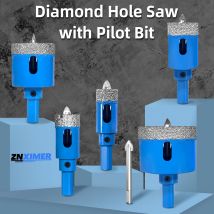 Set di punte diamantate da 18-68 mm per piastrelle in ceramica con trapano di posizione per vetro, marmo, granito, pietra, porcellana, 1 pezzo