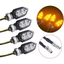 4 sztuk/zestaw Mini motocykl dymna soczewka włączony kierunkowskaz 5LED 12V bursztynowy migacz lampka kontrolna motocykl uniwersalny łatwy w montażu