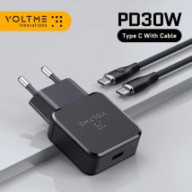 VOLTME PD20/30W Caricatore GaN PD Caricatore USB veloce di tipo C USB C PD3.0 QC3.0 Ricarica rapida per iPhone 16 15 14 Caricatore per telefono cellulare