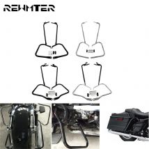 Motorrad Hinten Stahl Satteltasche Halterung Schutz Mit Unterstützung Bar Set Für Harley Touring