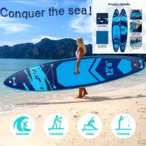 SUP Inflatable Paddle Board Stand-up Thickened Double-layer Brushed Wear-resistant Portable Surfboard Beginner All-round