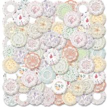 Etori Leben 46 stücke Retro-Materialien, romantische Spitzen pflanzen, Blumenmuster Student DIY Laptops, Sammelalben Dekoration Aufkleber