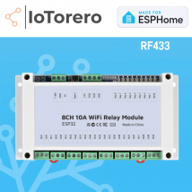 IoTorero realizzato per il modulo relè ESPHome 8CH Inching Self Lock funziona con l'assistente domestico