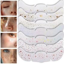 Sommersprossen Glitzer Stempeln Tattoo Aufkleber Make-up Patches Metallic Golden Silber Fake Sommersprossen Temporäre Tattoo Nagelaufkleber Serp Orioker