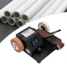 Mini levigatrice a nastro elettrica 350W diametro 70mm fai da te per la creazione di coltelli affilatura di coltelli con nastro abrasivo da 10 pezzi 8500r/min