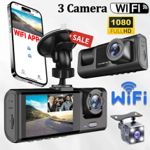 2/3Camera WIFI Dash Cam Cabin Car Dvr 1080P Interior Vehicle Three Way Channel Dvrs Recorder Video Registrator Dashcam Camcorder