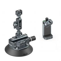 Leaplight Kamera-Saugnapfhalterung mit NATO-Schiene, Aluminium-Autohalterung für Kugelkopf, magischer Arm, Luftpumpe, Vakuum-Saugnapf-Zubehör