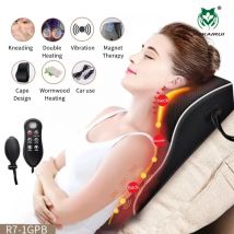Neueste Fernbedienung Auto Hause Dual-Use-Massage Kissen Protable Neck Zurück Schulter Taille Massager Luftdruck Kneeling Shiatsu