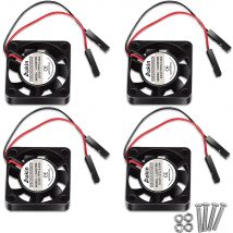 4 pezzi 3007 ventola per Raspberry Pi 5 Cooler Pi ventola di raffreddamento senza spazzole 30MM 1.18in 3.3V 5V DC silenziosa per Raspberry Pi 4, Pi 3 B+