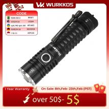 Wurkkos TS22 linterna LED recargable 21700 XHP70D HICRI potente máximo 4500LM con cola magnética y carga inversa para senderismo