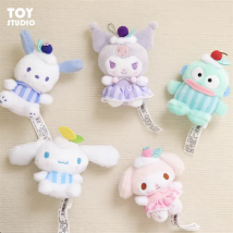 Sanrio Hangyodon Kuromi Melody Pochacco Cinnamoroll Gefüllte Plüschtiere Anhänger Niedlicher KT Schlüsselanhänger Anime Schlüsselanhänger Weihnachtsgeschenk
