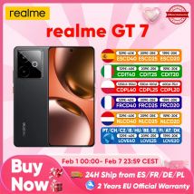 realme GT 7 Global Version 5G Smartphone AI Dimensity 9400E 7000mAh Titan Battery 120W Ultra Fast Charge 6.78'' 120Hz Ekran NFC