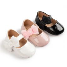 Meckior Baby Mädchen Schuhe PU Leder Schleife Flache rutschfeste Gummisohle Kleinkind Lauflernschuhe Prinzessin Hochzeitskleid Mädchen Schuhe