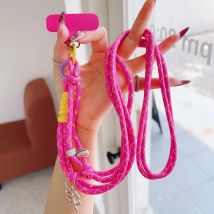 Simple Pearl Mobile Phone Universal Lanyard, Crossbody Long Rope, Neck Lanyard, Mobile Phone Pendant, Four-Leaf Clover Accessory