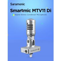 Saramonic SmartMic MTV11 UC/Di Condenser Plug and Play Microphone for iPhone Android PC Laptop Streaming Youtube Recording Vlog