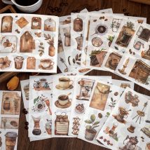 Journal GO 50pcs/lot A Taste in The World Vintage Stickers Collage Scrapbooking Sticker Creative DIY Journal Stationery Label