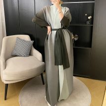 Windmantel für Damen, 2024, Herbst, neuer Stil, Farbverlauf, plus dicke und vergrößerte Fledermausärmel, lange Oberbekleidung im Schal-Stil