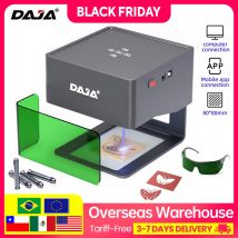 DAJA DJ6 Incisore Laser Mini Portatile Bluetooth Macchina per Incidere Taglio Fai da Te Incisione Mark Legno Verniciato Metallo Acrilico Vetro Pelle