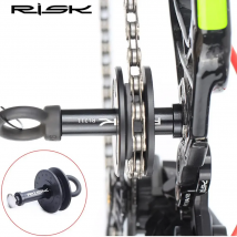 RISK Multifunktions-Fahrradkettenhalter und Reinigungswerkzeug mit Kettenöler, Schwamm, Fahrradlaufradhalter und Schnellspannhebel-Schutz