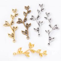 20pcs Tree Branch Leaf Charms Pendants DIY Metal for DIY Necklace Bracelet Craft Jewelry Making Components Crafts Wholesale
