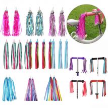 1 Pair Colorful Bicycle Tricycle Handlebar Tassels Kids Girls Boys Gifts Scooter Handlebar Streamers Tassels Bike Decoration