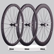 Set di ruote per bici in fibra di carbonio con freno CSC UCI V 700C 25mm larghezza 38mm/ 50mm /60mm ruote in carbonio per copertoncino tubeless