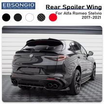 Car Rear Lip Spoiler For 2017-2021 Alfa Romeo Stelvio Roof Spoiler High Quality ABS Material Universal Rear Wing Car Accessories
