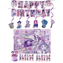 k pop demon hunters Hand-drawn Theme Birthday Party Decorations cake topper balloon banner Backdrop for Girls Baby Shower Supply