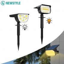1/2/4PCS Faretto solare 68/72 LED Giardino esterno Faretti solari paesaggistici Impermeabile 3 modalità Lampada da parete Porta Cortile Garage