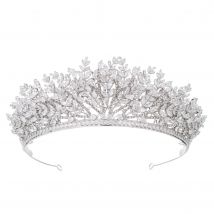 Cubic Zirconia Bridal Tiara Crown For Wedding CZ Bride Headdress Princess Queen Crowns For Pageant Women Prom Diadem Headpieces