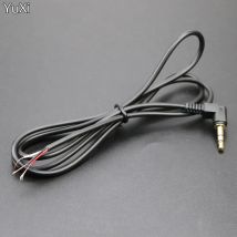 3,5 mm 3/2-poliger Stereo-Headset-Stecker mit Kabel, 90 Grad, schwarz, Audio-Klinken-Adapter, Anschlusslänge: 50/95 cm. Muss zum Schweißen