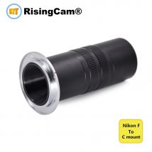Focus Einstellbarer Mikroskop-Kamera-Adapter M42 F-Mount auf C-Mount-Adapter, kompatibel mit Nikon DSLR-Kamera