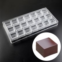 1Pcs Chocolate Mold Polycarbonate Cube Shape Candy Mould For Baker Confectionery Pans Trays Baking Pastry Tools
