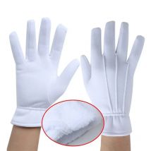 Männer Weiße Wärmer Handschuhe Formale Smoking Ehrengarde Parade Shuffle Dance Schmuck Pflege Leistung Party Magic Show Butler Handschuhe