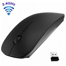 Smukła mysz bezprzewodowa 2,4 GHz Mysz optyczna 1600 DPI Gamer Office Cicha mysz Ergonomiczna konstrukcja Mysz z odbiornikiem USB do laptopa PC